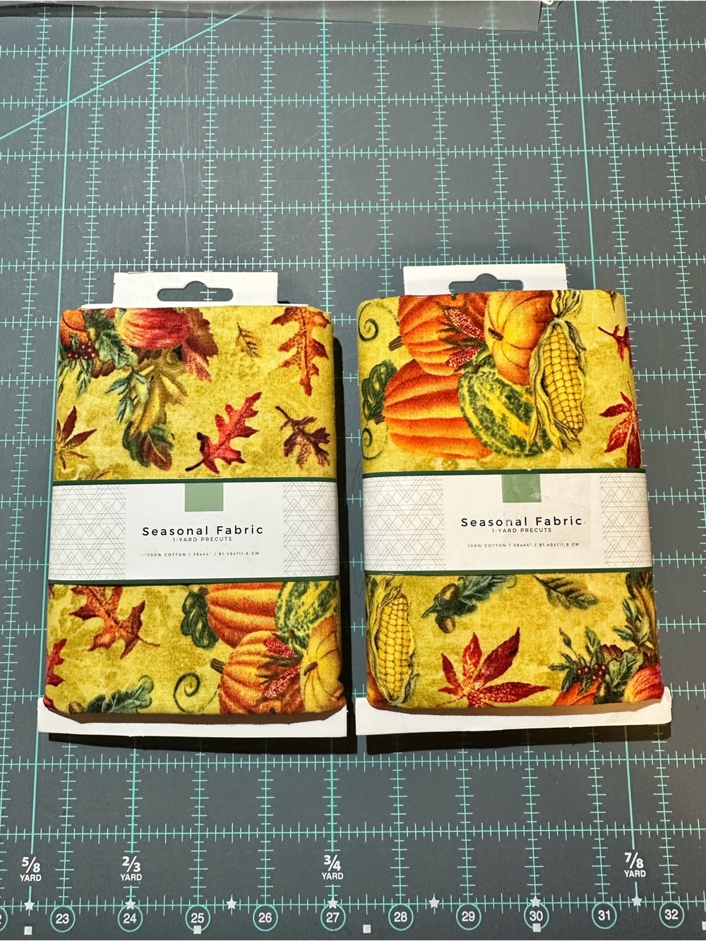 Seasonal Fabric Bundle - Autumn Pumpkin & Corn Print